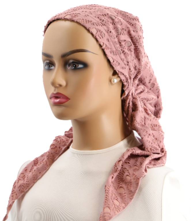 Ahead Headwear Ahead Headwear Hole Mesh Overlay Pre-tied Headscarf - 2520 - SS25 -