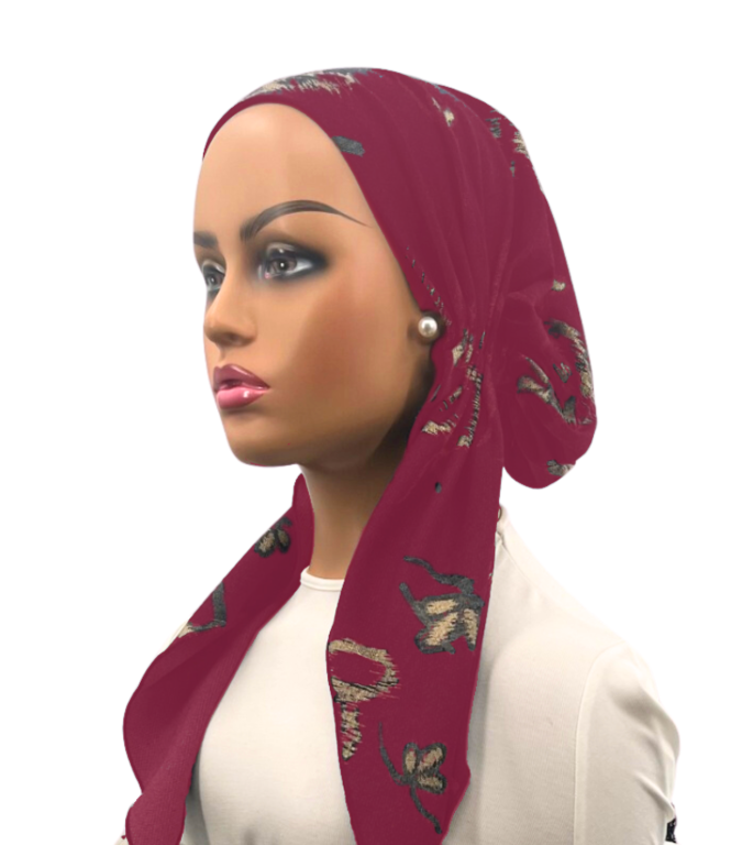 Ahead Headwear Ahead Headwear Doodled Denim Collection Pre-tied Headscarf - 2568 - SS25 -
