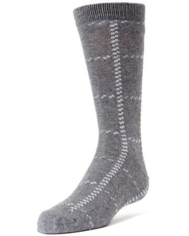 MeMoi MeMoi Boys Window Pane Plaid Dress Socks - MK-127 -