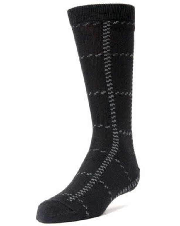 MeMoi MeMoi Boys Window Pane Plaid Dress Socks - MK-127 -