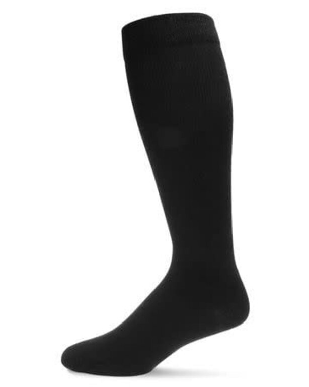 MeMoi MeMoi Mens Solid Cotton Black Compression Socks - 2 Pack - MM-4510 -