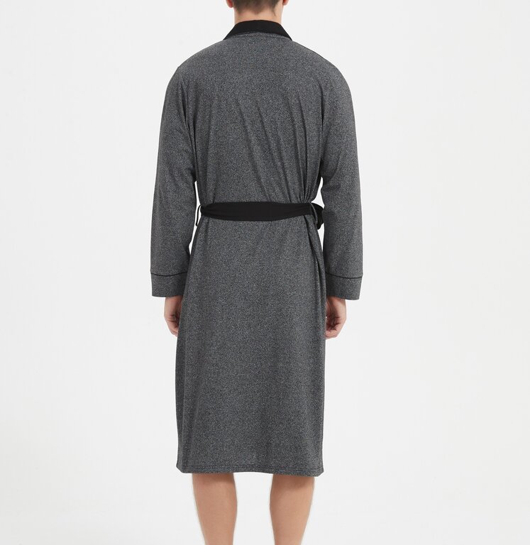 Ven Dave Ven Dave Mens Wrap Robe - Blue & Black - R05 -