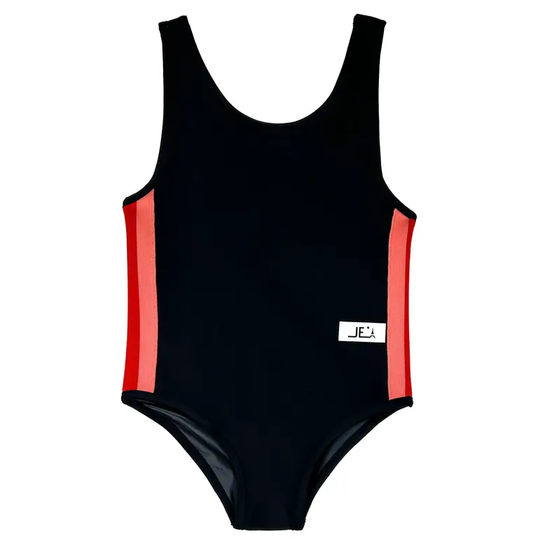 Jolie Enfants Jolie Enfants Girls Stripe Trim Bathing Suit - SS2724 - SS25-S -