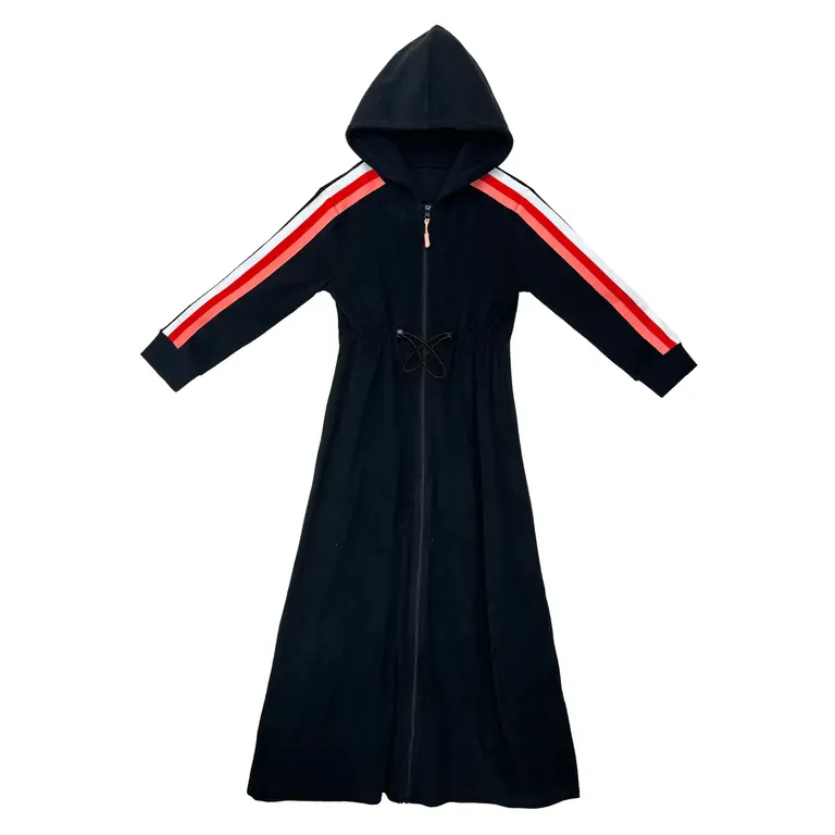 Jolie Enfants Jolie Enfants Girls Stripe Trim 1-Piece Terry Robe - SS2524 - SS25-S -