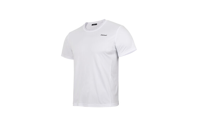 Abstract Abstract Mens Swim Top - Solid White Stretch Poly -