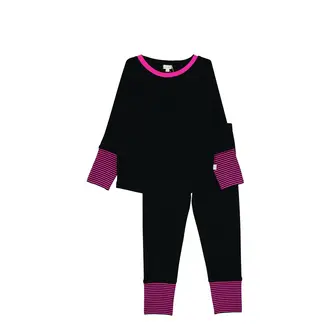 Lil Legs Lil Legs Striped Cuff  Lounge Set - FW25 -