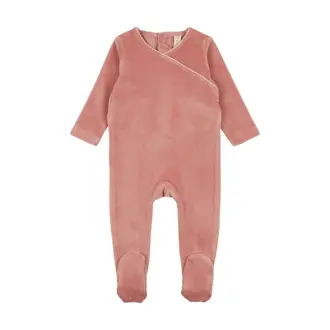 Bonjoy Bonjoy Velour Scalloped Collar Footie - FW25 -