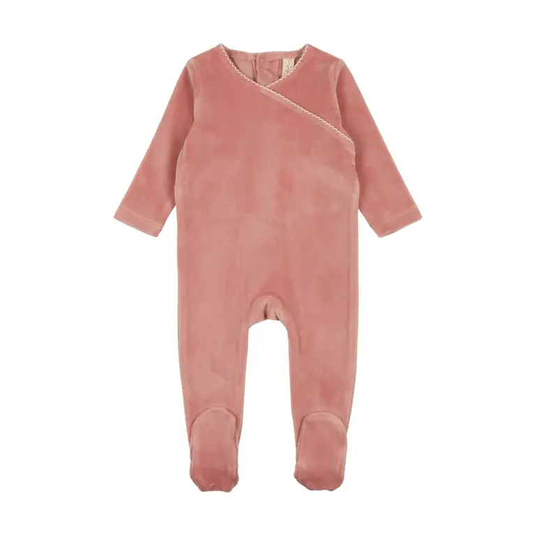 Bonjoy Bonjoy Velour Scalloped Collar Footie - FW25 -