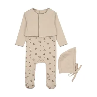 Bonjoy Bonjoy Floral Cardigan Footie - FW25 -
