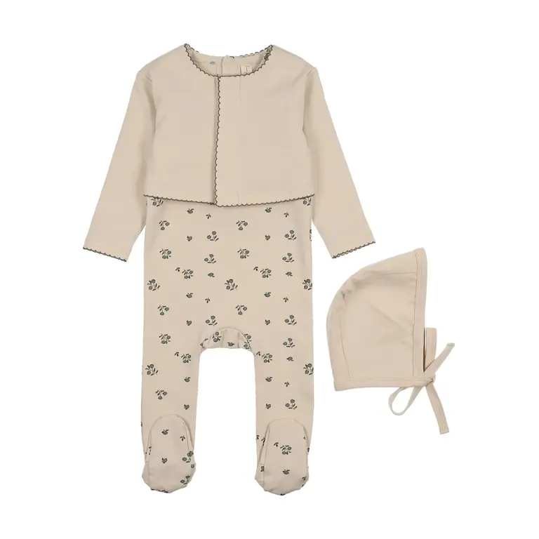Bonjoy Bonjoy Floral Cardigan Footie - FW25 -