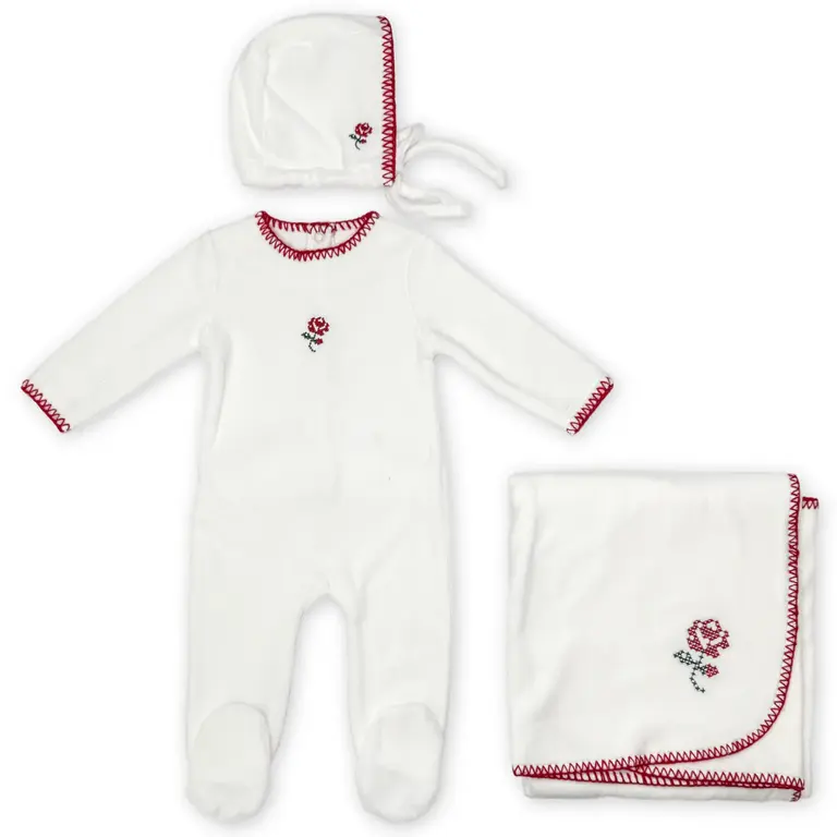 Bunny Love Bunny Love Flower Stitch Layette Set - FL2744-S - FW25 -