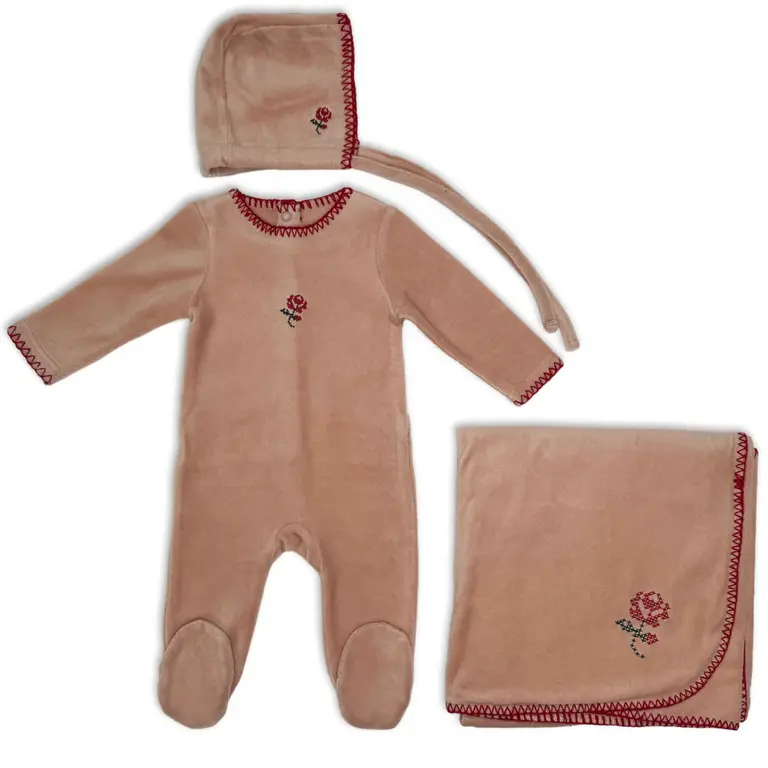 Bunny Love Bunny Love Flower Stitch Layette Set - FL2744-S - FW25 -