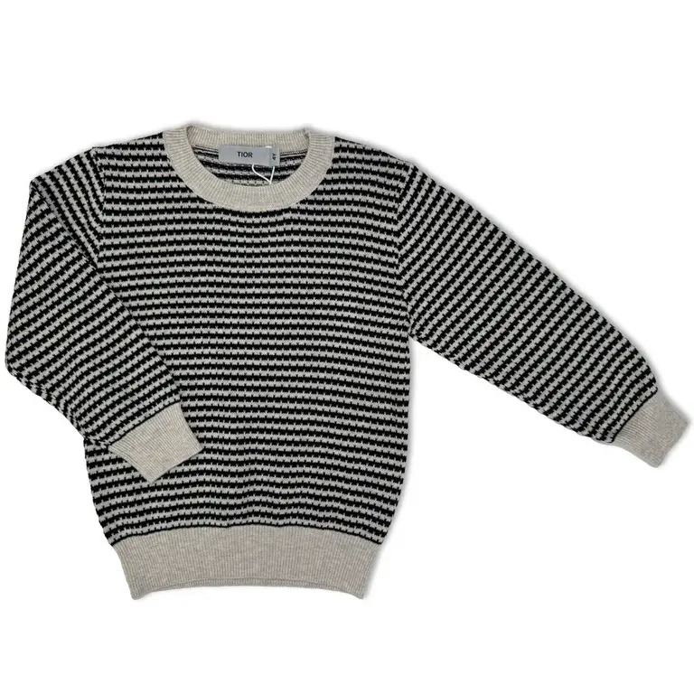 Tior Tior Striped Knit Crew Neck Sweater - FW25 - FT1546 -