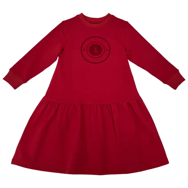 Jolie Enfants Jolie Enfants Velvet Logo Dress - FW25 - FB2341 -