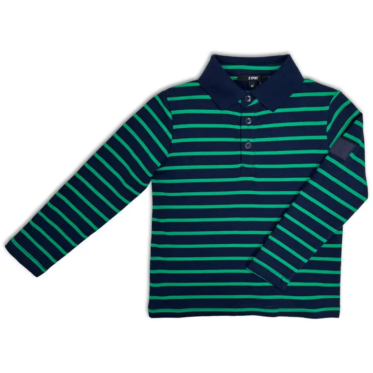 Jolie Enfants Jolie Enfants Striped French Terry Polo - FB1147 - FW25 -