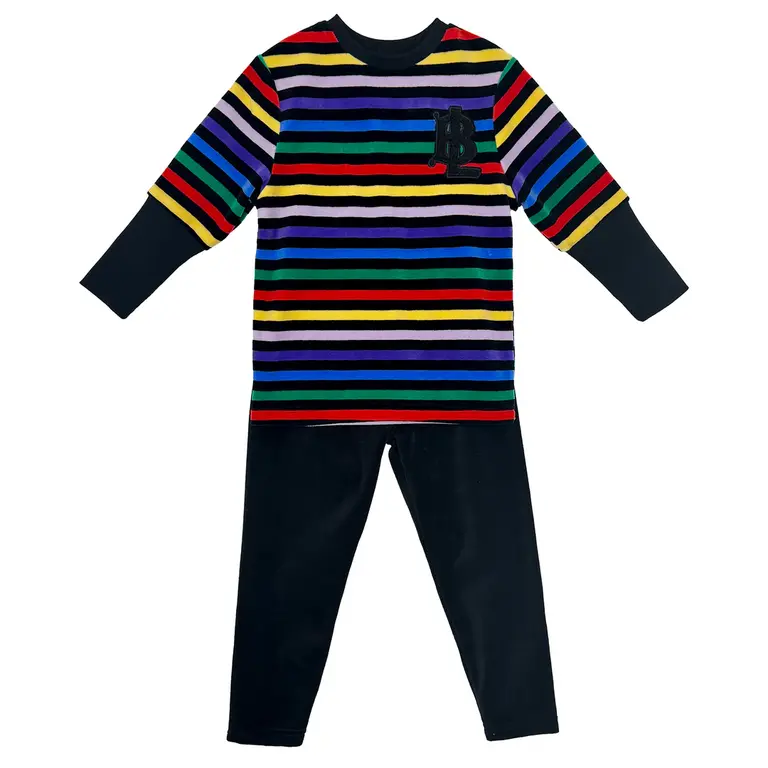 Bunny Love Bunny Love Velour Striped Pajamas - FW25 - FP3642 -