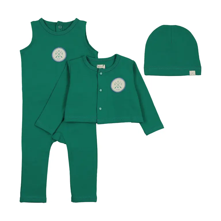 Analogie Analogie Boating Crew Footie With Cardigan - SS26 -