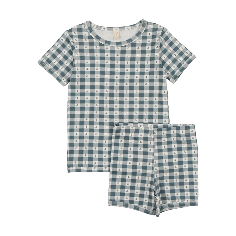 Bonjoy Bonjoy Checkered Charm Short Sleeve Set - SS26 -