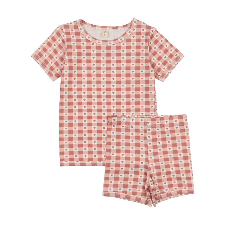 Bonjoy Bonjoy Checkered Charm Short Sleeve Set - SS26 -