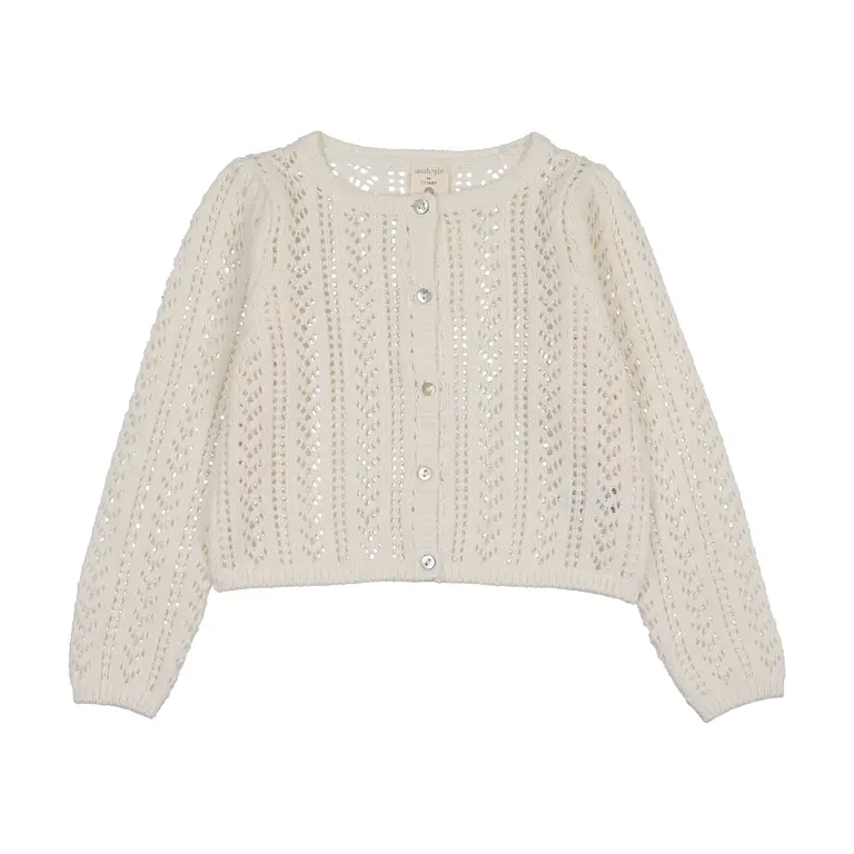 Analogie Analogie Girls Pointelle Cardigan - SS26 -