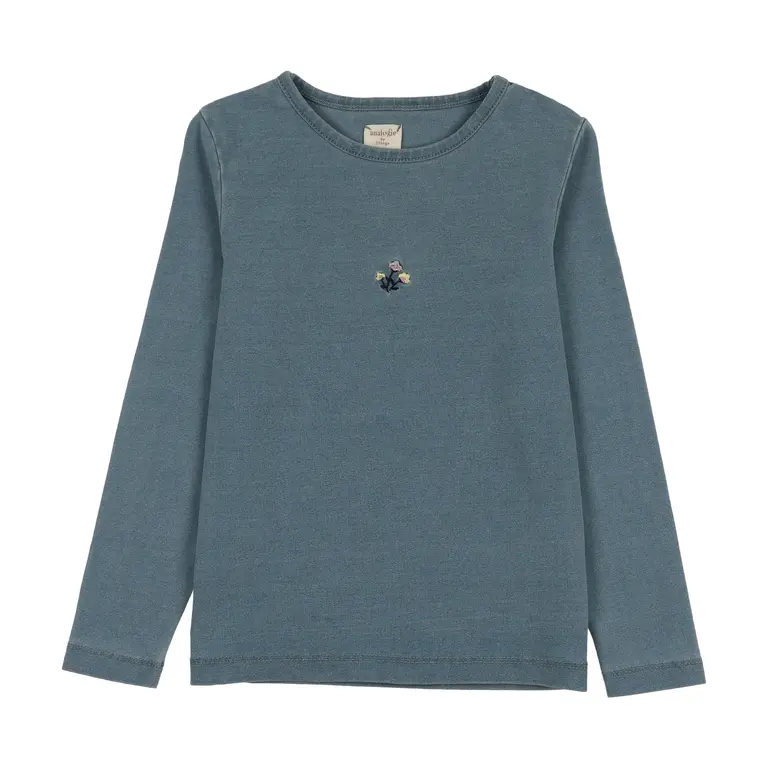Analogie Analogie Dainty Denim Girls Tee - Long Sleeve - SS26 -