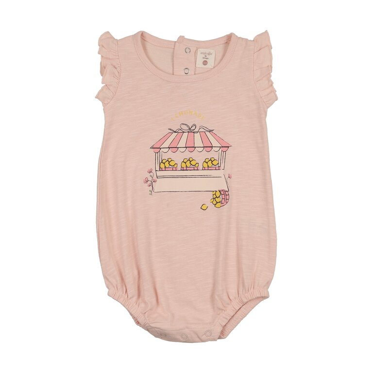 Analogie Analogie Girls Lemon Romper - SS26 -