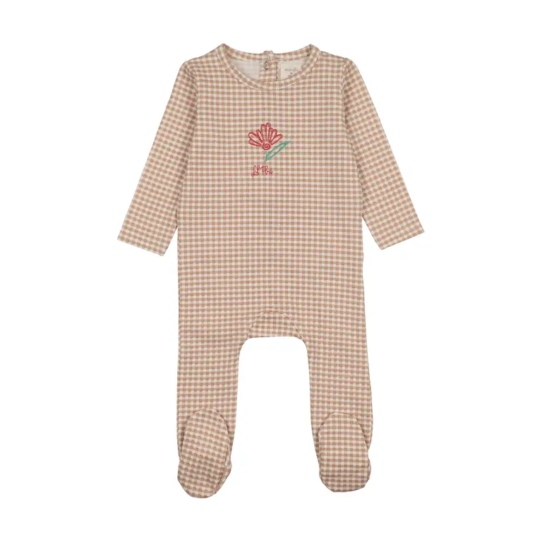 Analogie Analogie Gingham Flower Footie - SS26 -
