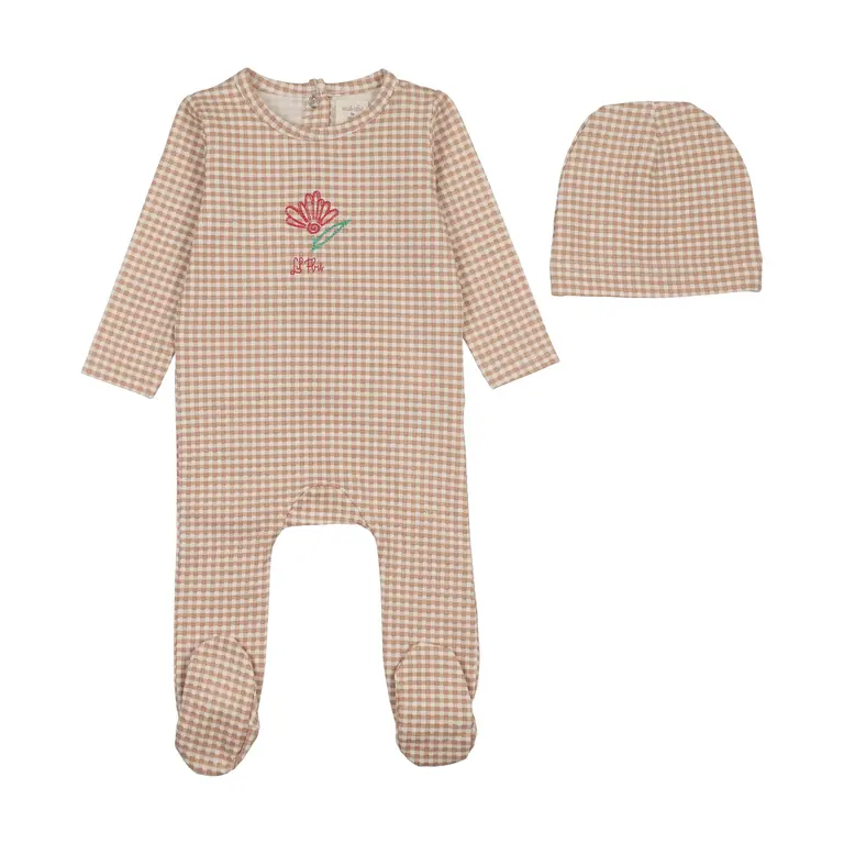 Analogie Analogie Gingham Flower Footie Set - SS26 -