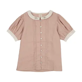 Analogie Analogie Pintuck Blouse Short Sleeve - SS26 -
