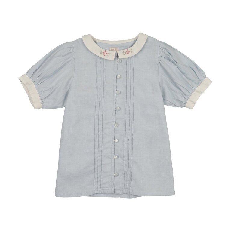 Analogie Analogie Pintuck Blouse Short Sleeve - SS26 -