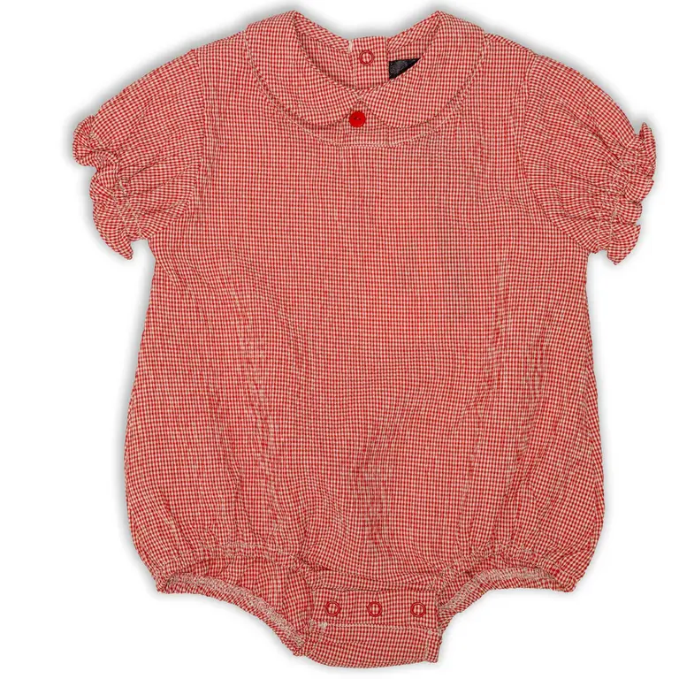Jolie Enfants Jolie Enfants Searsucker Gingham Romper - SC3052 - SS26 -