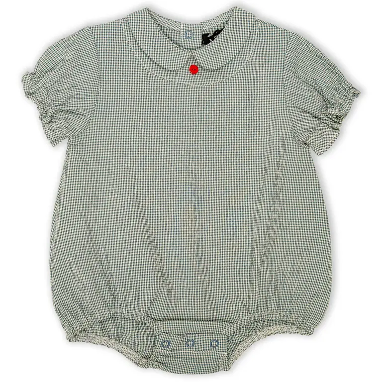 Jolie Enfants Jolie Enfants Searsucker Gingham Romper - SC3052 - SS26 -
