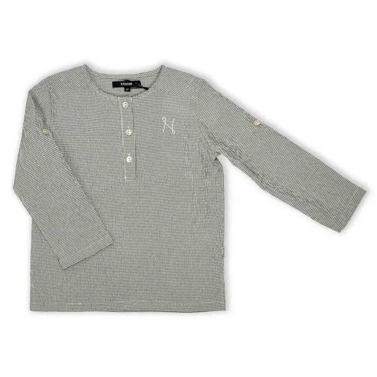 Jolie Enfants Jolie Enfants Searsucker Gingham Shirt - SC1851 - SS26 -