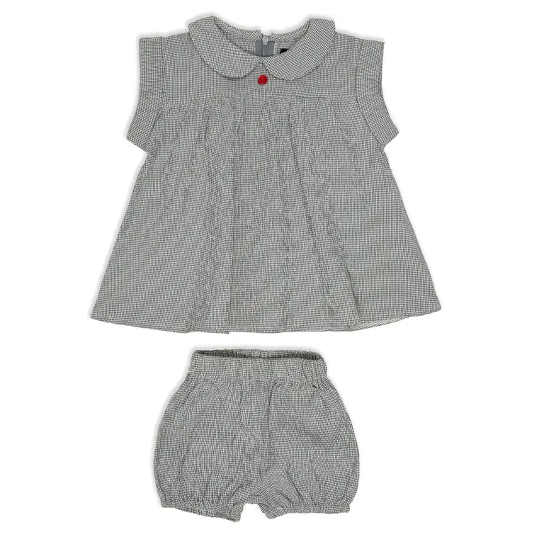 Jolie Enfants Jolie Enfants Searsucker Gingham Girls 2-Piece Set - SC2851 - SS26 -
