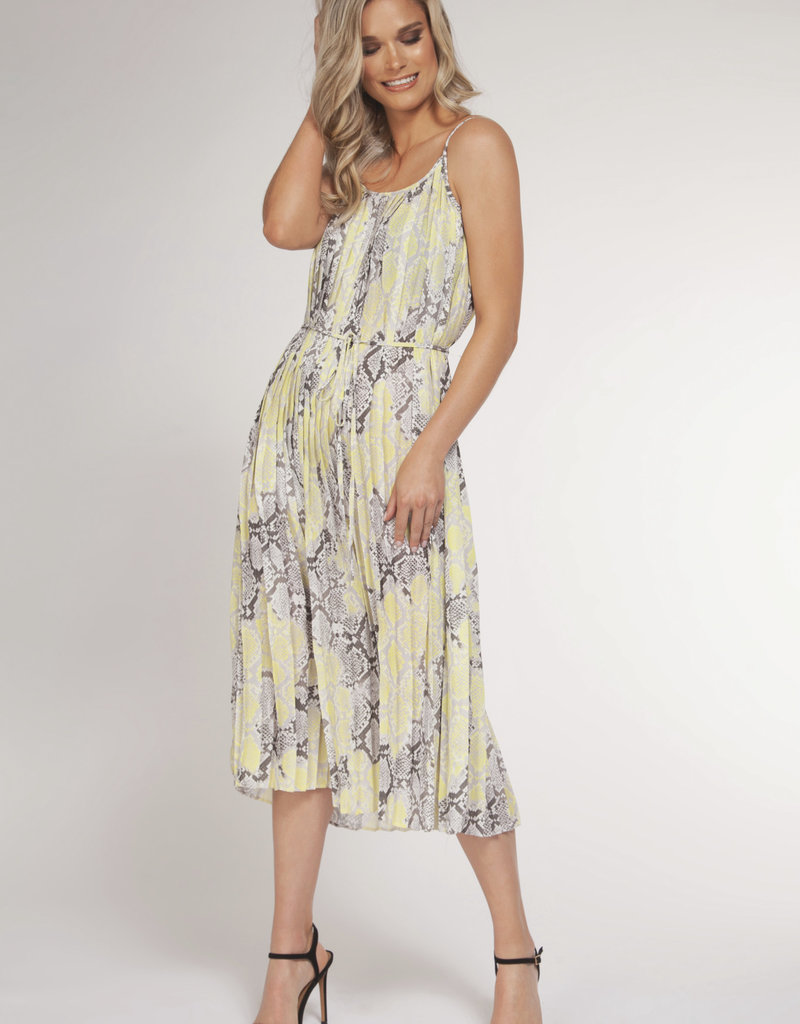 yellow snakeskin dress