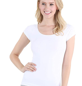 Cap Sleeve Scoop Neck