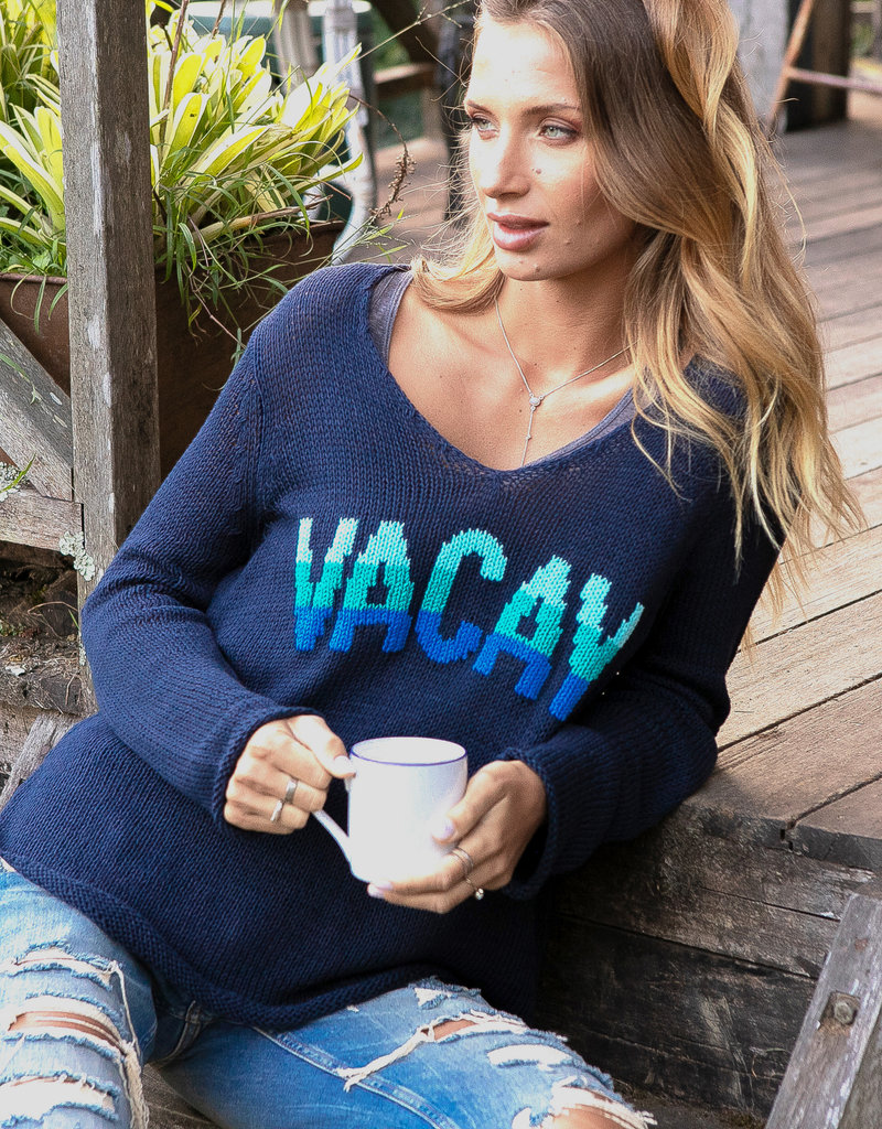 Vacay V Sweater Indigo
