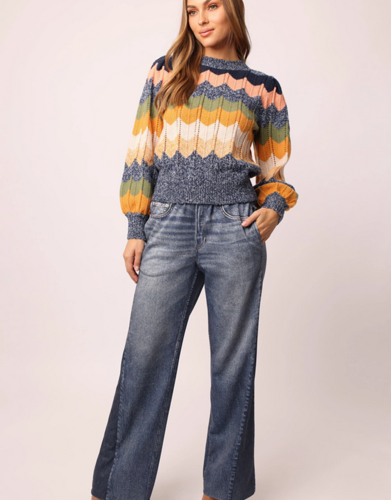 Kiana Chevron Sweater Multi Color