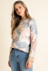 Multi Color Camo Sweater Beige