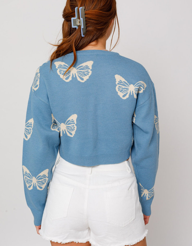 Butterfly Sweater Blue