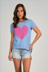 Short Sleeve Heart Crewneck