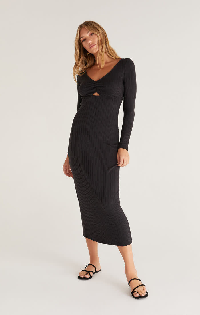 Orla Rib Midi Dress - Savvy Chic Boutique