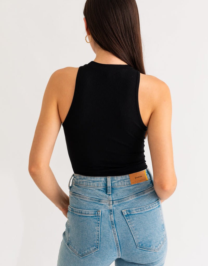 Sleeveless Ribbed Bodysuit