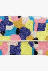 Pastel Multi Pattern Beaded Clutch