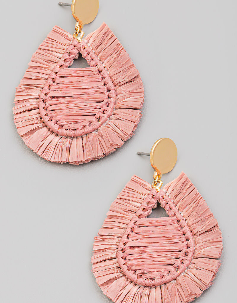 Raffia Fan Teardrop