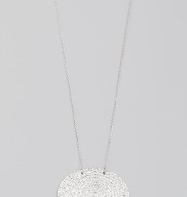 Round Textured Disc Pendant