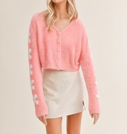 Self Love Fuzzy Flower Cardigan