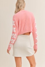 Self Love Fuzzy Flower Cardigan