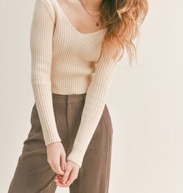 Ginger Ribbed Knit Sweater