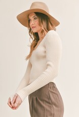 Ginger Ribbed Knit Sweater